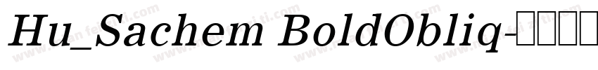 Hu_Sachem BoldObliq字体转换